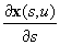 parci�ln� derivace funkce x(u,s) podle s
