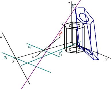 Obr. 1a - The quadratic view of a machine part under the projection (a)