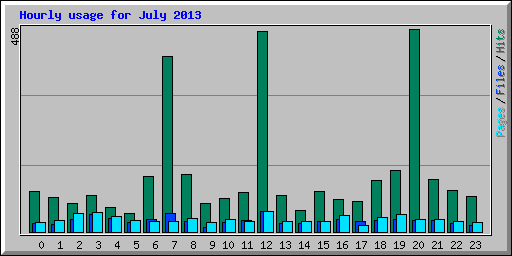 Hourly usage for July 2013
