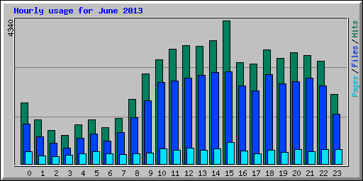 Hourly usage for June 2013