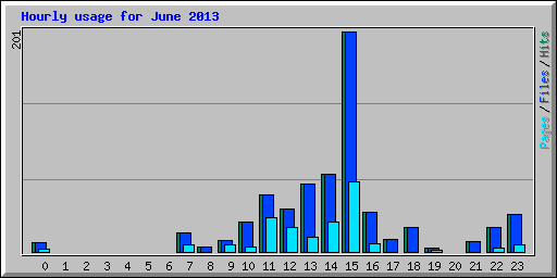 Hourly usage for June 2013